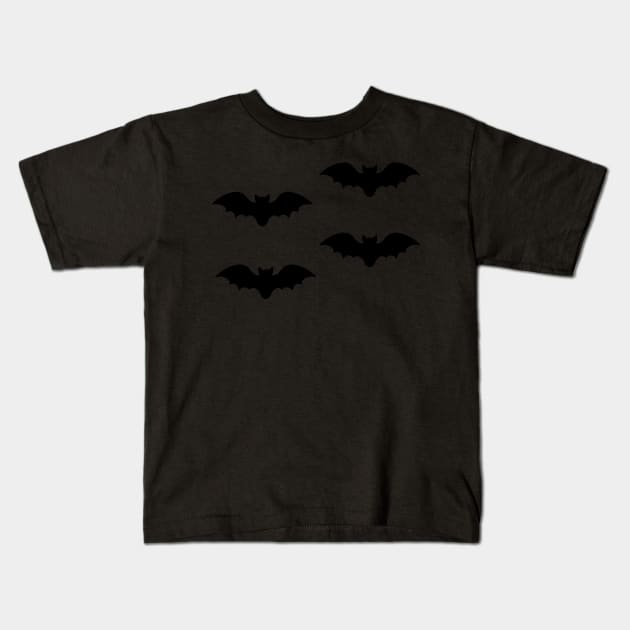 Bats Tile (Blue) Kids T-Shirt by ziafrazier